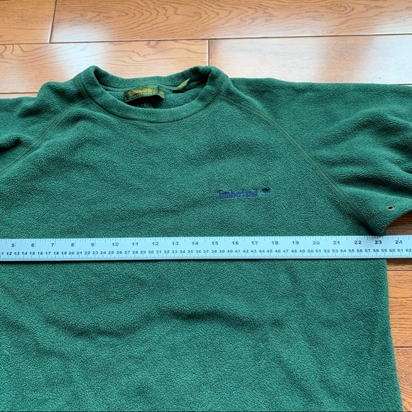 Vintage green fleece Timberland sweater size s-USA made - Picture 6 of 8